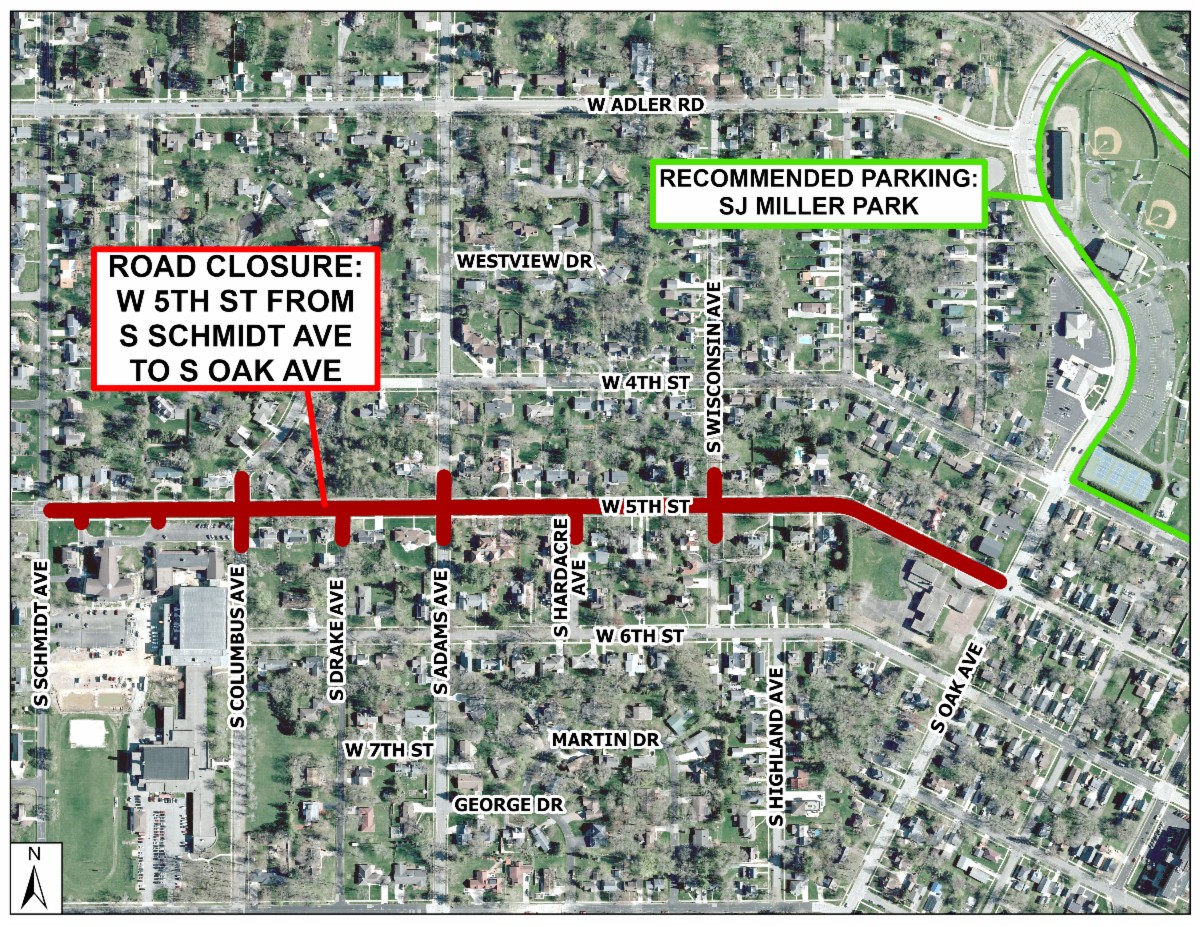 W. 5th St. Closure Scheduled for October 31